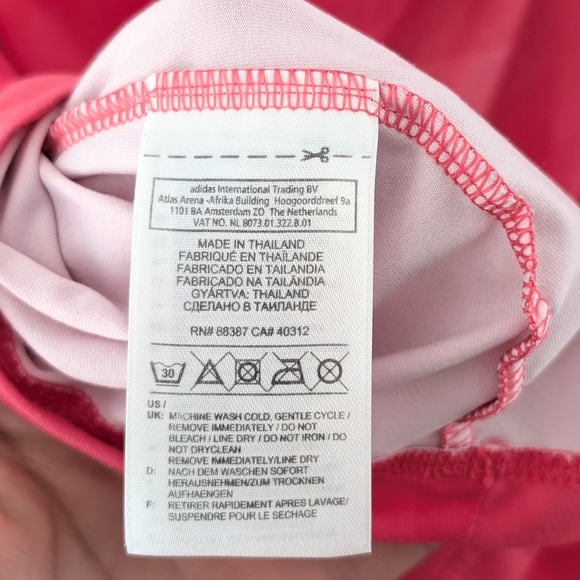Adidas Women's Pink Performance Tank Top With Crossed Back ~ Size Medium - Picture 8 of 9